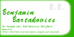 benjamin bartakovics business card